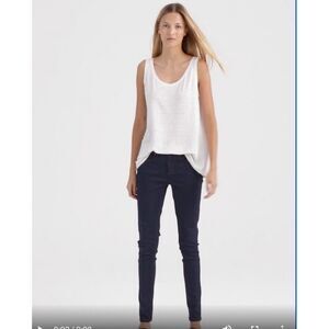 Eileen Fisher Organic Cotton Skinny Jeans in Dark Wash Size 6